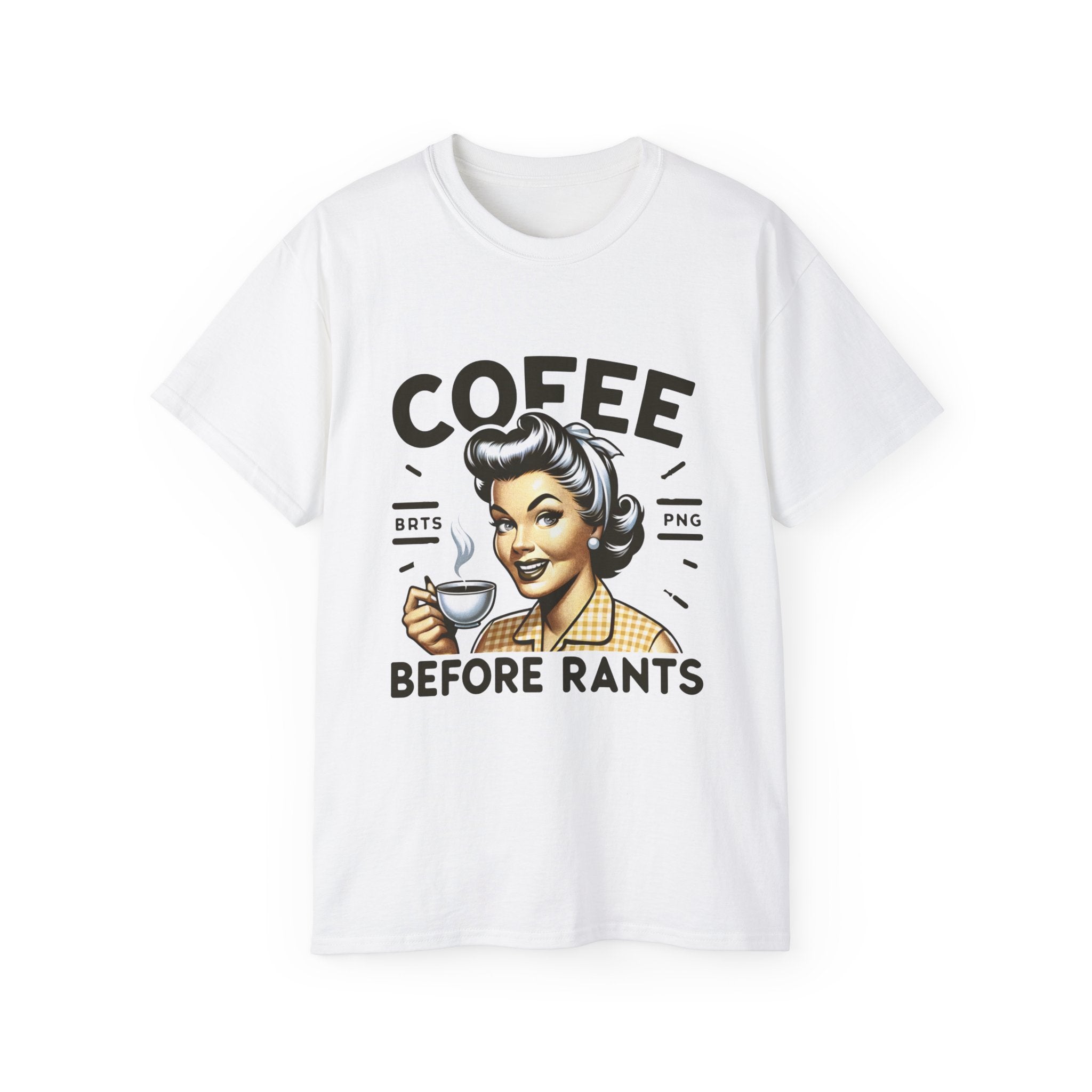Coffee Before Rants Tee — Retro Vintage Coffee Lover Shirt