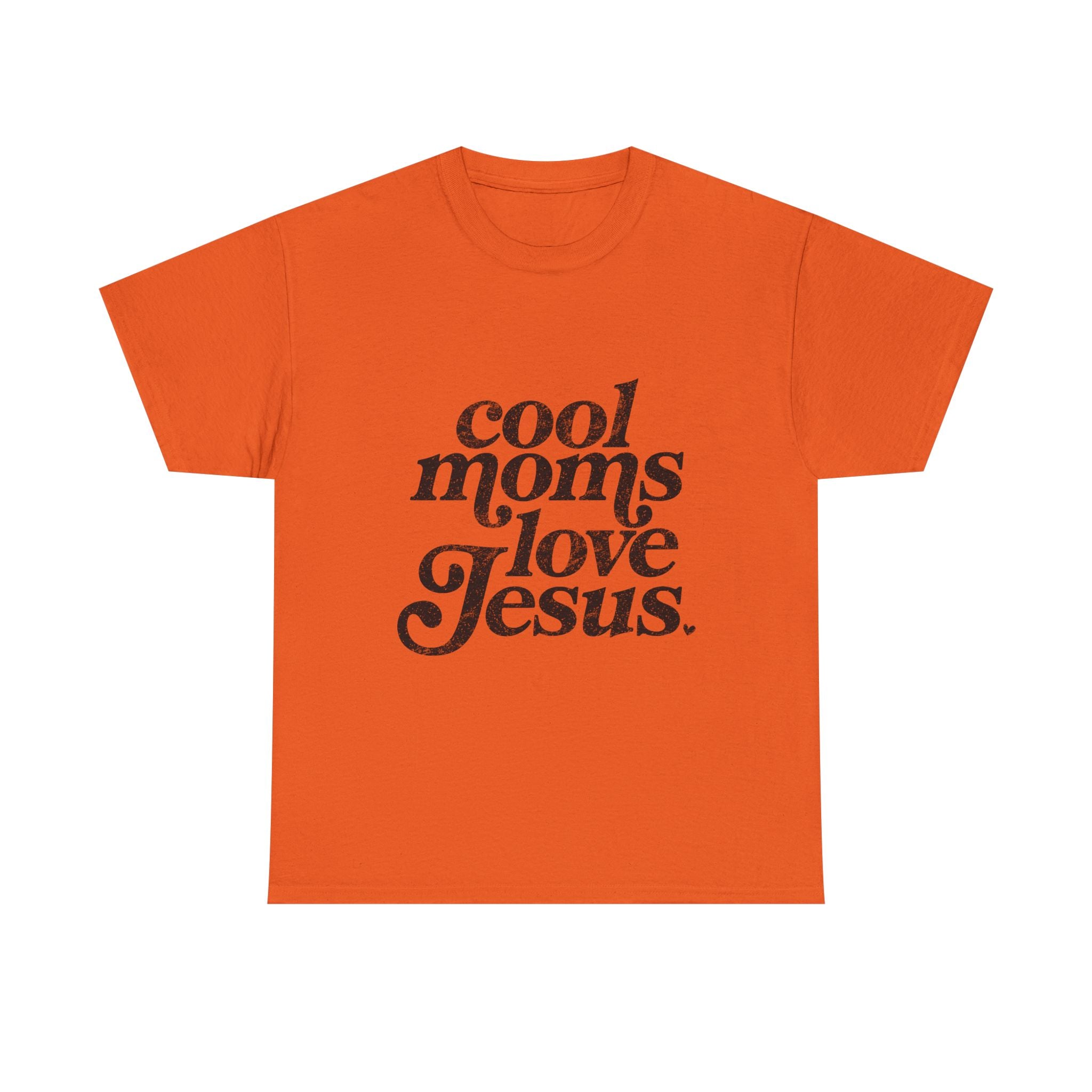 Christian Tee — "Cool Moms Love Jesus" Vintage Script T‑Shirt
