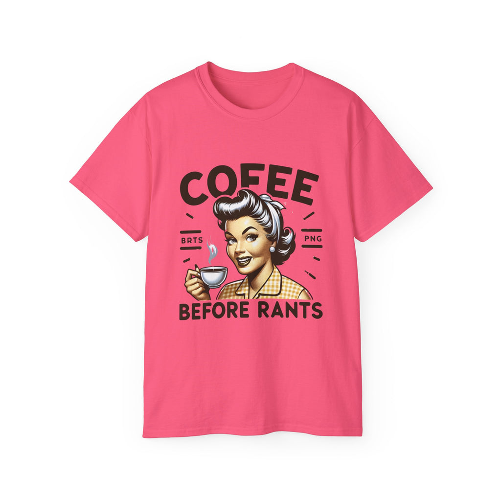 Coffee Before Rants Tee — Retro Vintage Coffee Lover Shirt