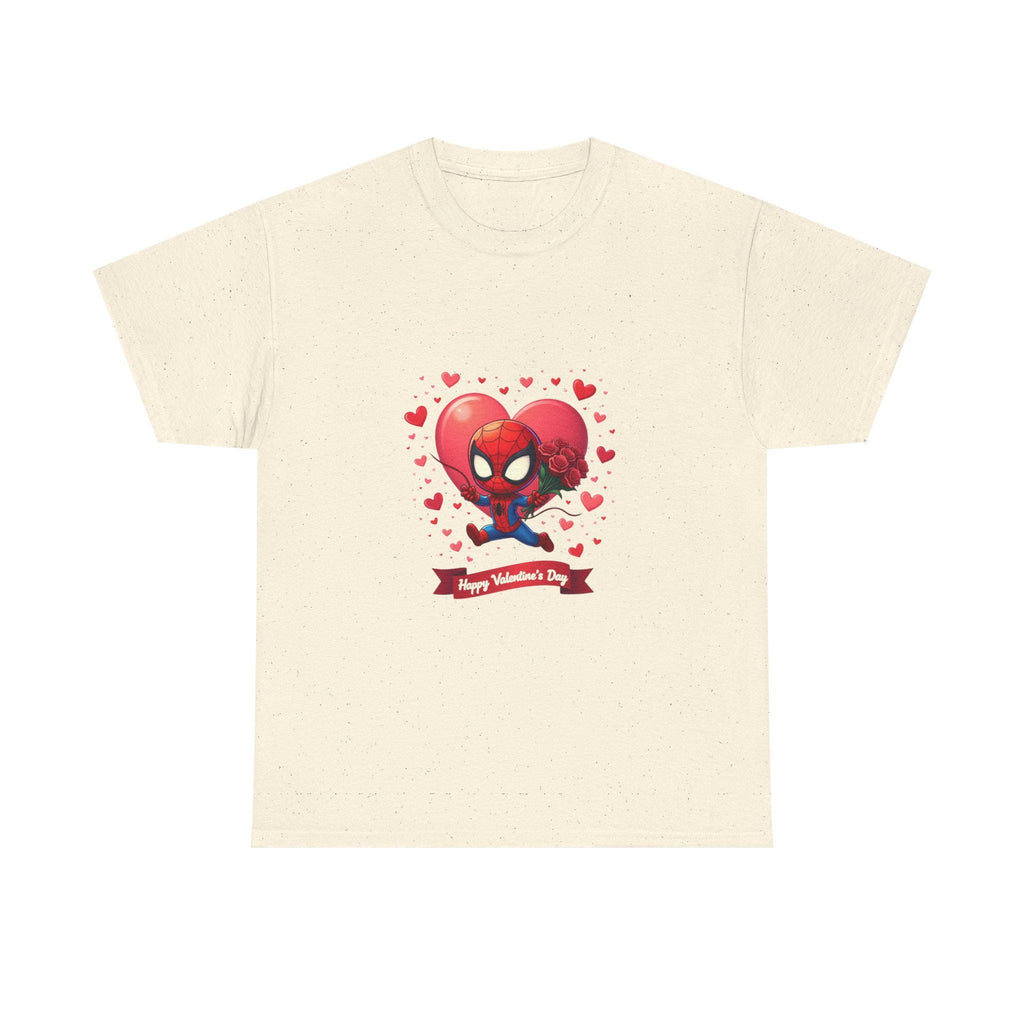 Valentine Spiderman Hero T-Shirt | Heart Mask, Cute Comics Love Design