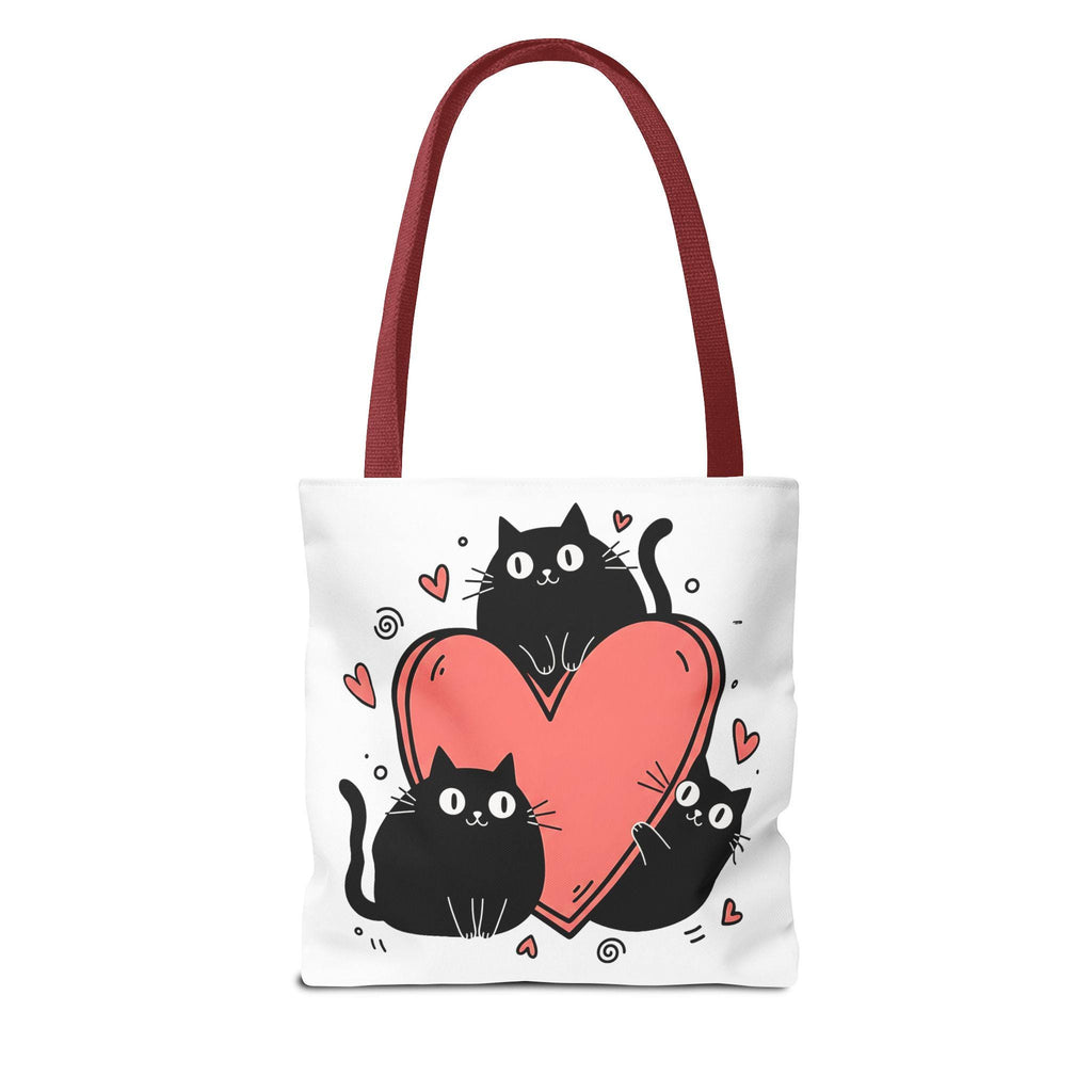 Black Cat Stack of Books Tote