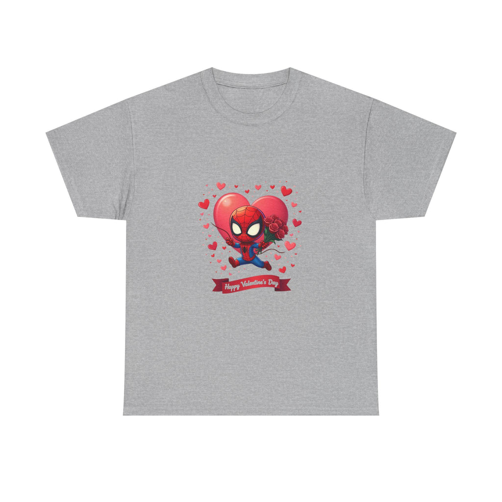 Valentine Spiderman Hero T-Shirt | Heart Mask, Cute Comics Love Design