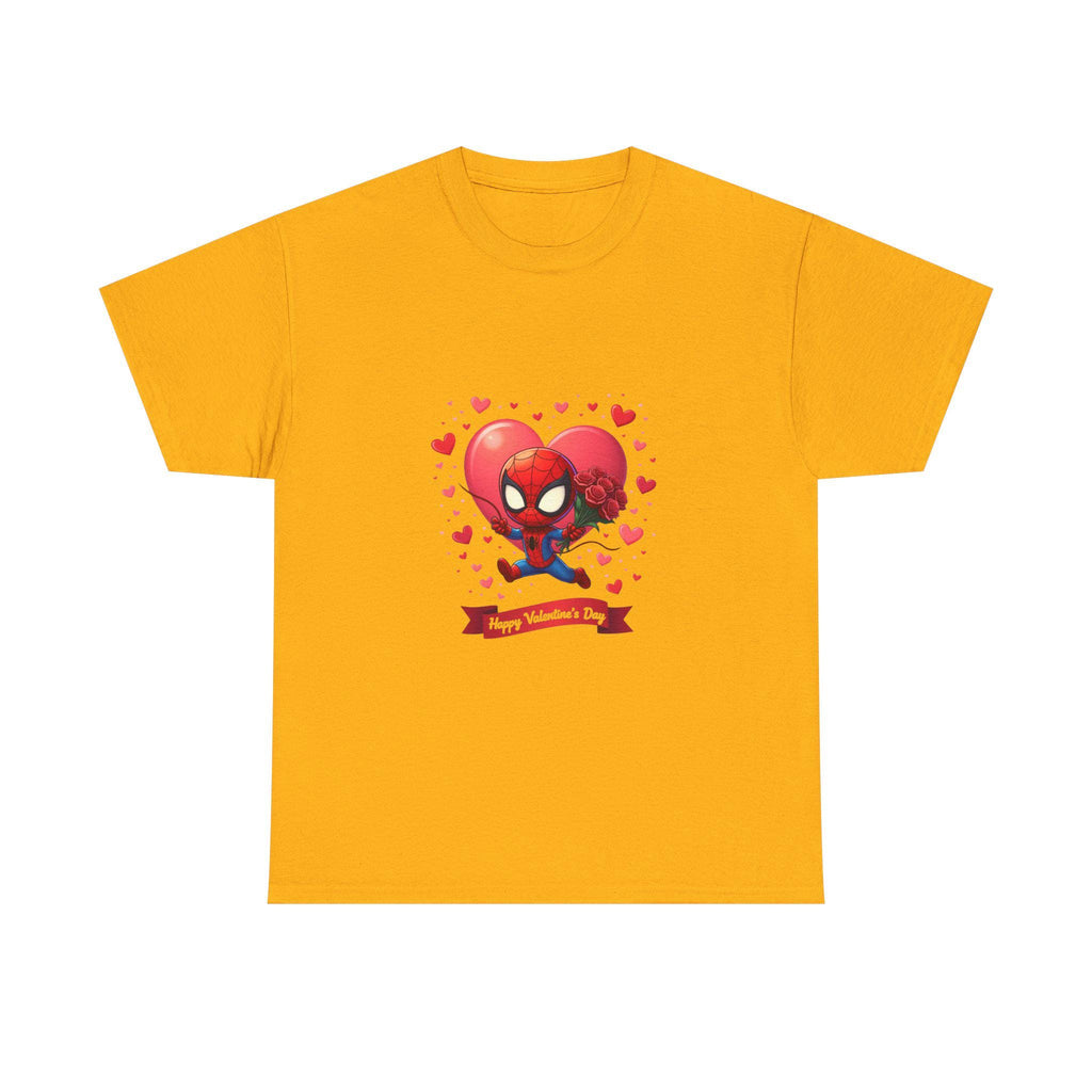 Valentine Spiderman Hero T-Shirt | Heart Mask, Cute Comics Love Design