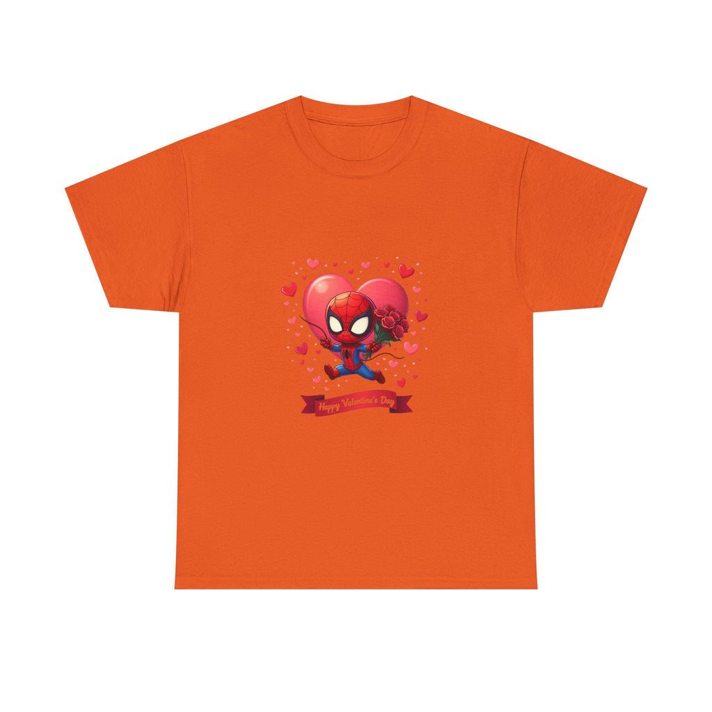 Valentine Spiderman Hero T-Shirt | Heart Mask, Cute Comics Love Design