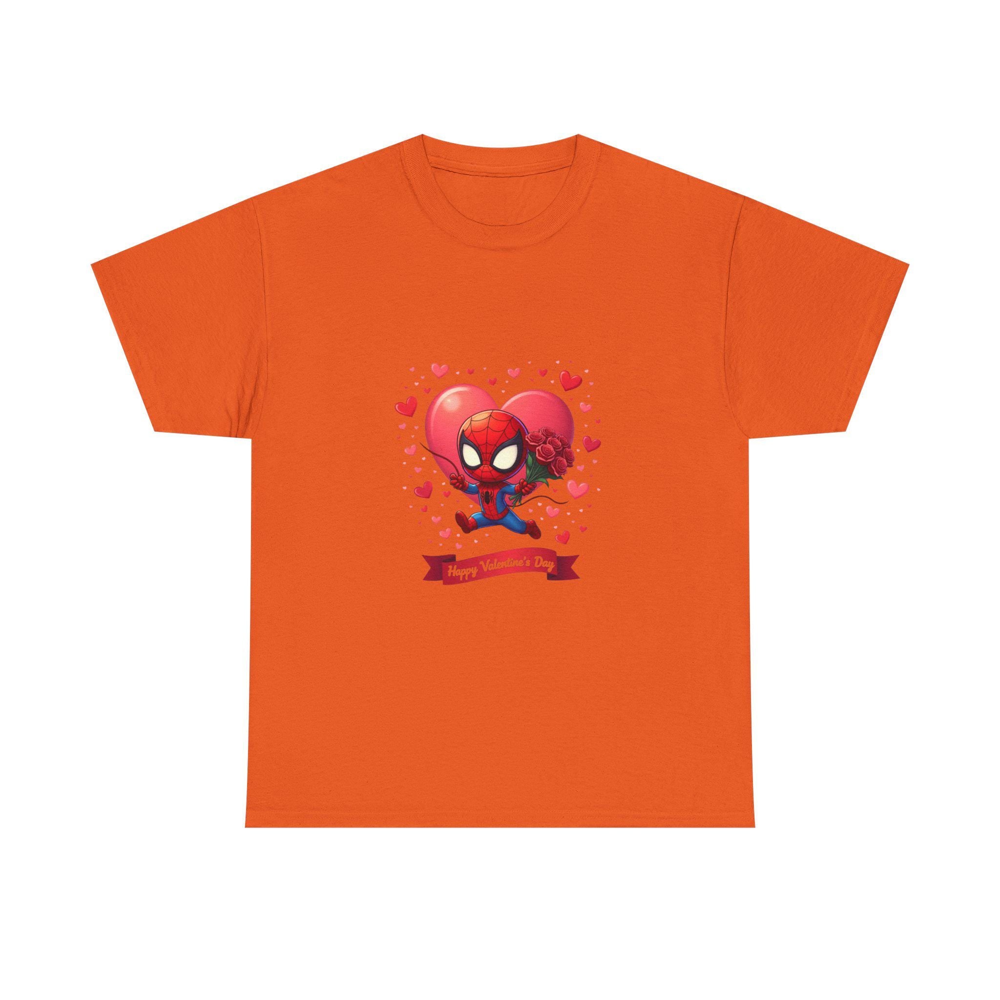 Valentine Spiderman Hero T-Shirt | Heart Mask, Cute Comics Love Design