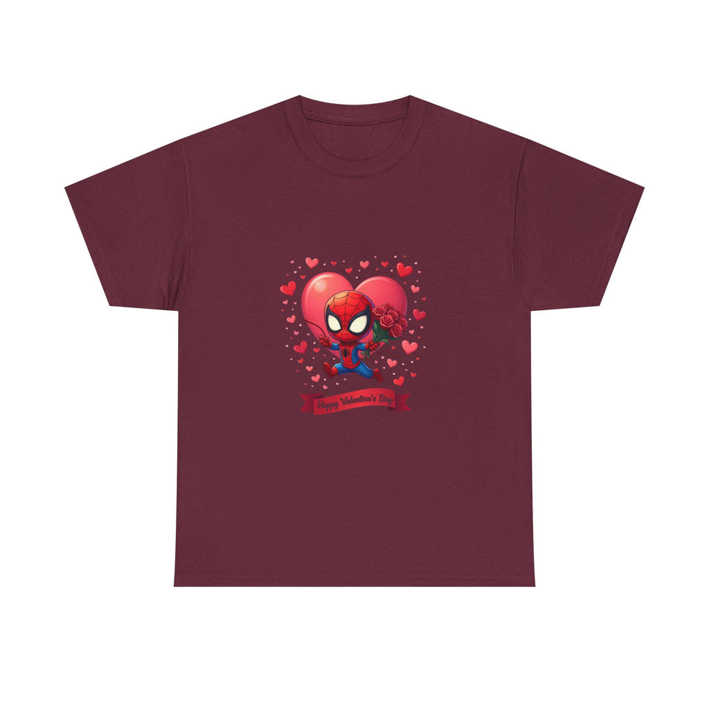 Valentine Spiderman Hero T-Shirt | Heart Mask, Cute Comics Love Design