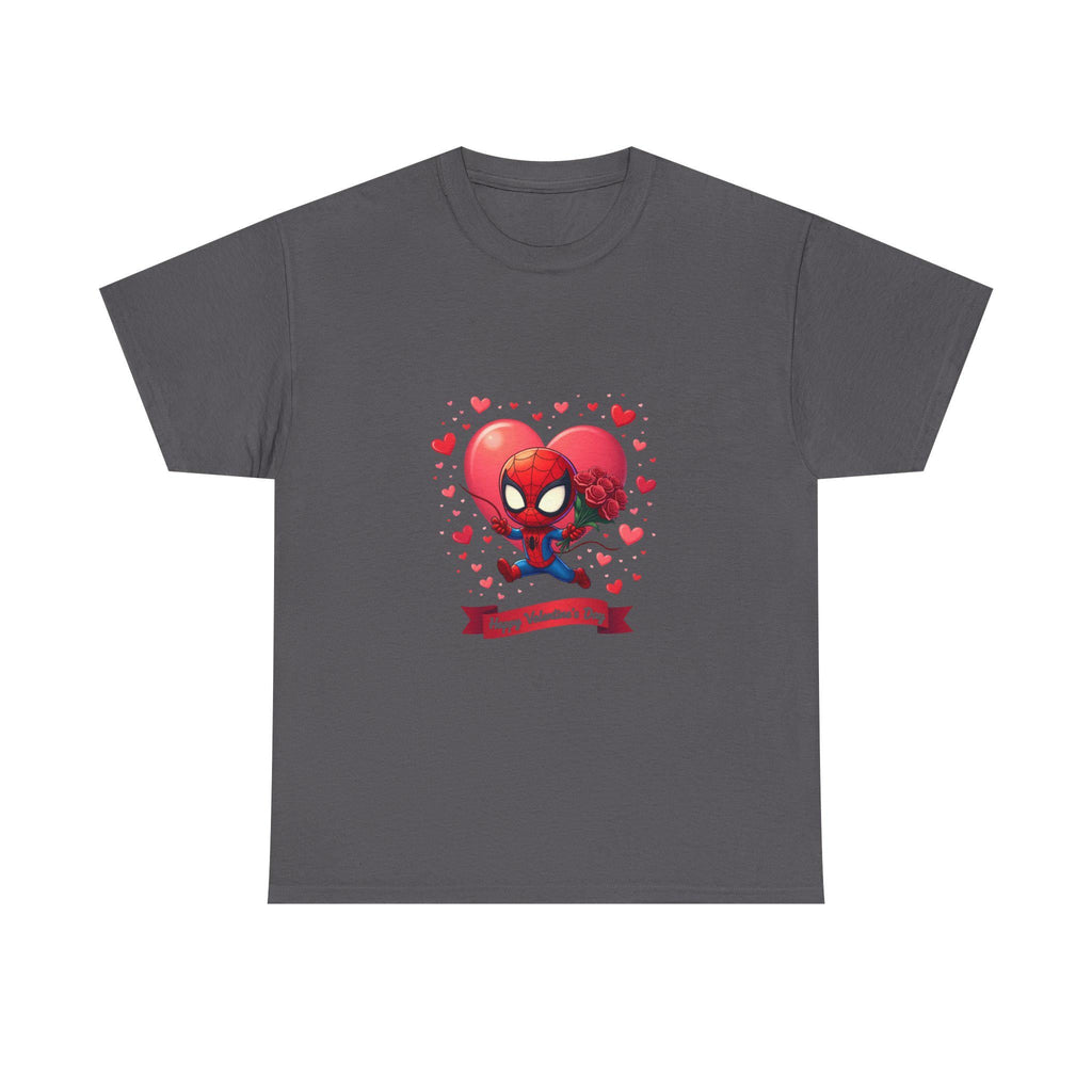 Valentine Spiderman Hero T-Shirt | Heart Mask, Cute Comics Love Design