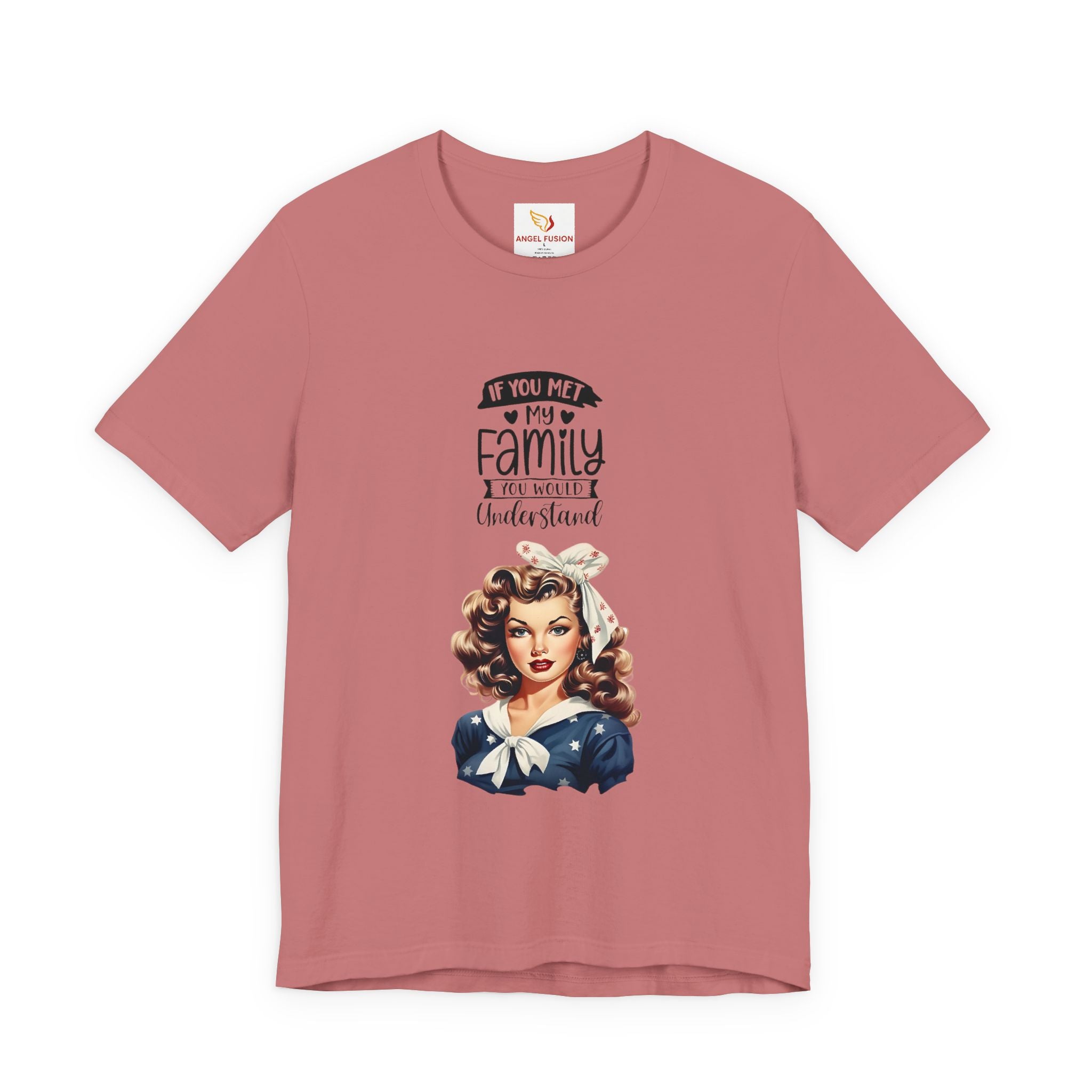 Retro Rosie Riveter Family Tee – "If You Met My Family I’d Be Well Understood"