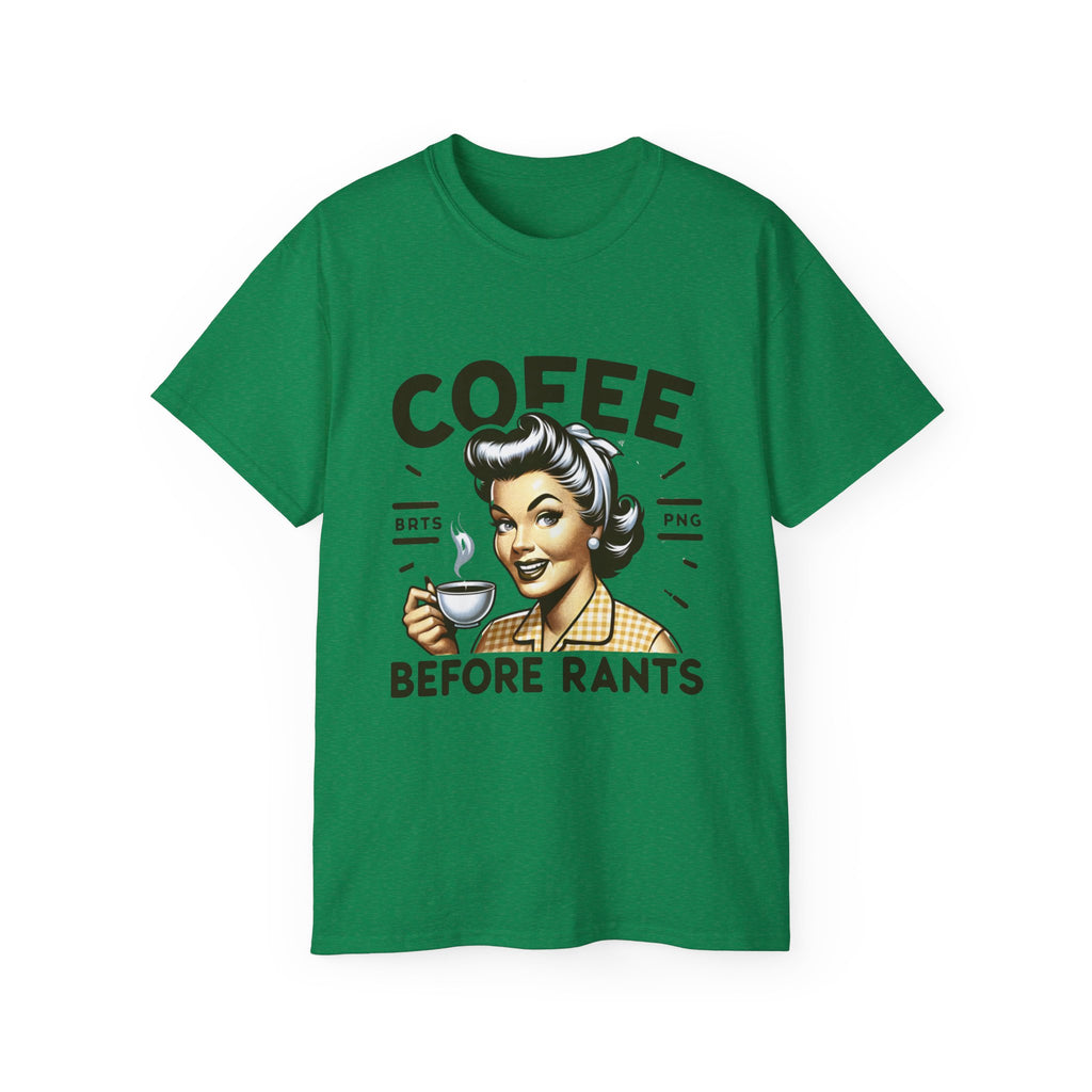 Coffee Before Rants Tee — Retro Vintage Coffee Lover Shirt