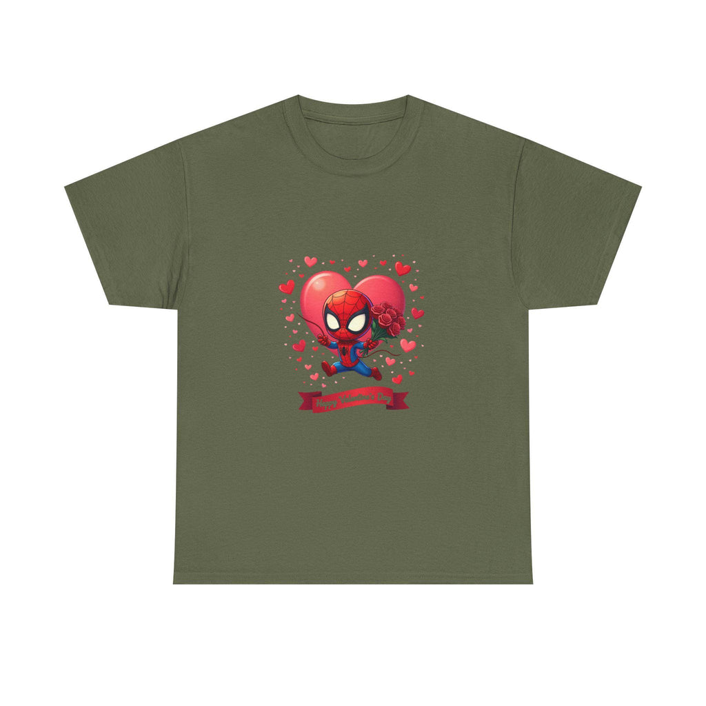 Valentine Spiderman Hero T-Shirt | Heart Mask, Cute Comics Love Design