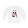 Valentines Snoopy Hugging Woodstock Love Long Sleeve Tee | Retro Valentine Hearts