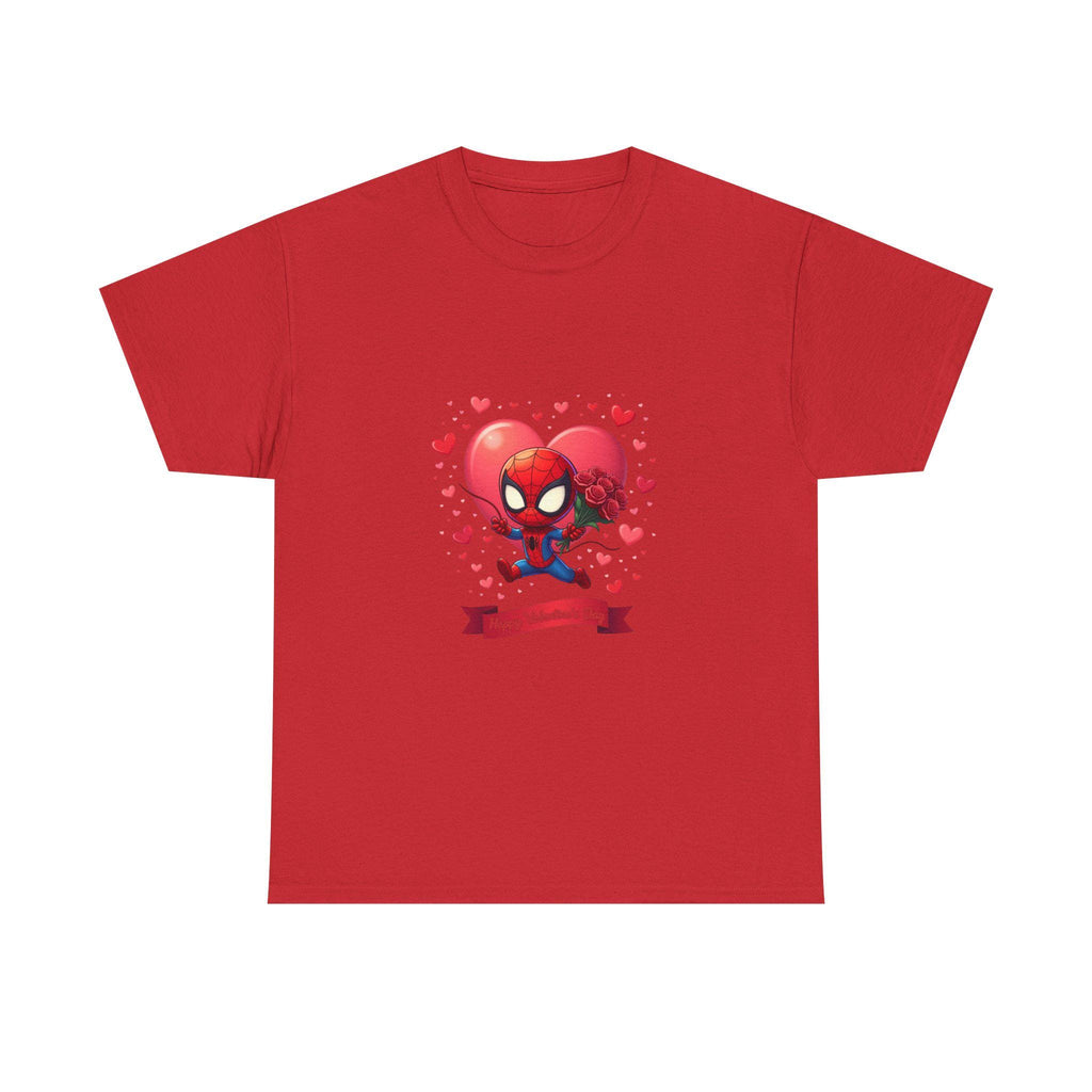 Valentine Spiderman Hero T-Shirt | Heart Mask, Cute Comics Love Design